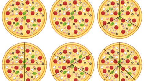 آموزش کسر با پیتزا