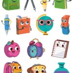 استیکر المان‌های مدرسه